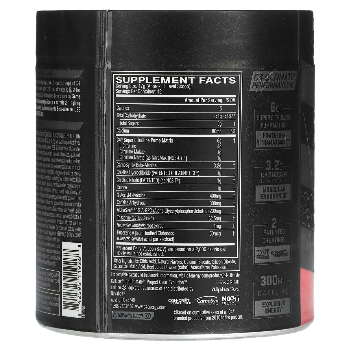 Cellucor, C4 Ultimate, Pre-Workout Performance, Strawberry Watermelon, 7.2 oz (204 g) - Supply Center USA