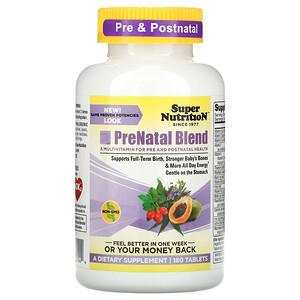 Super Nutrition, PreNatal Blend, 180 Tablets - HealthCentralUSA