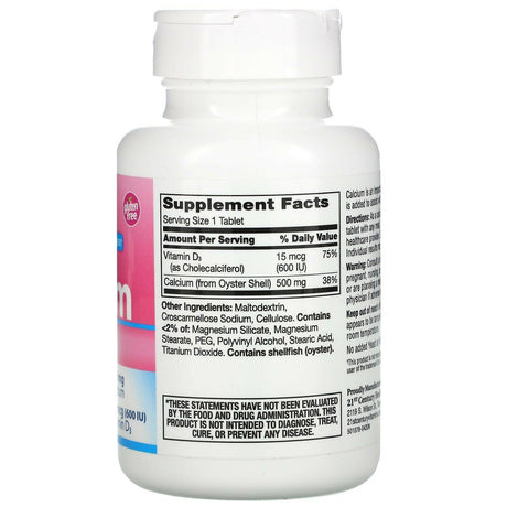 21st Century, Calcium 500 + D3, 15 mcg (600 IU), 90 Tablets - Supply Center USA