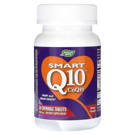 Nature's Way, Smart Q10, Orange, 100 mg , 30 Chewable Tablets - Supply Center USA