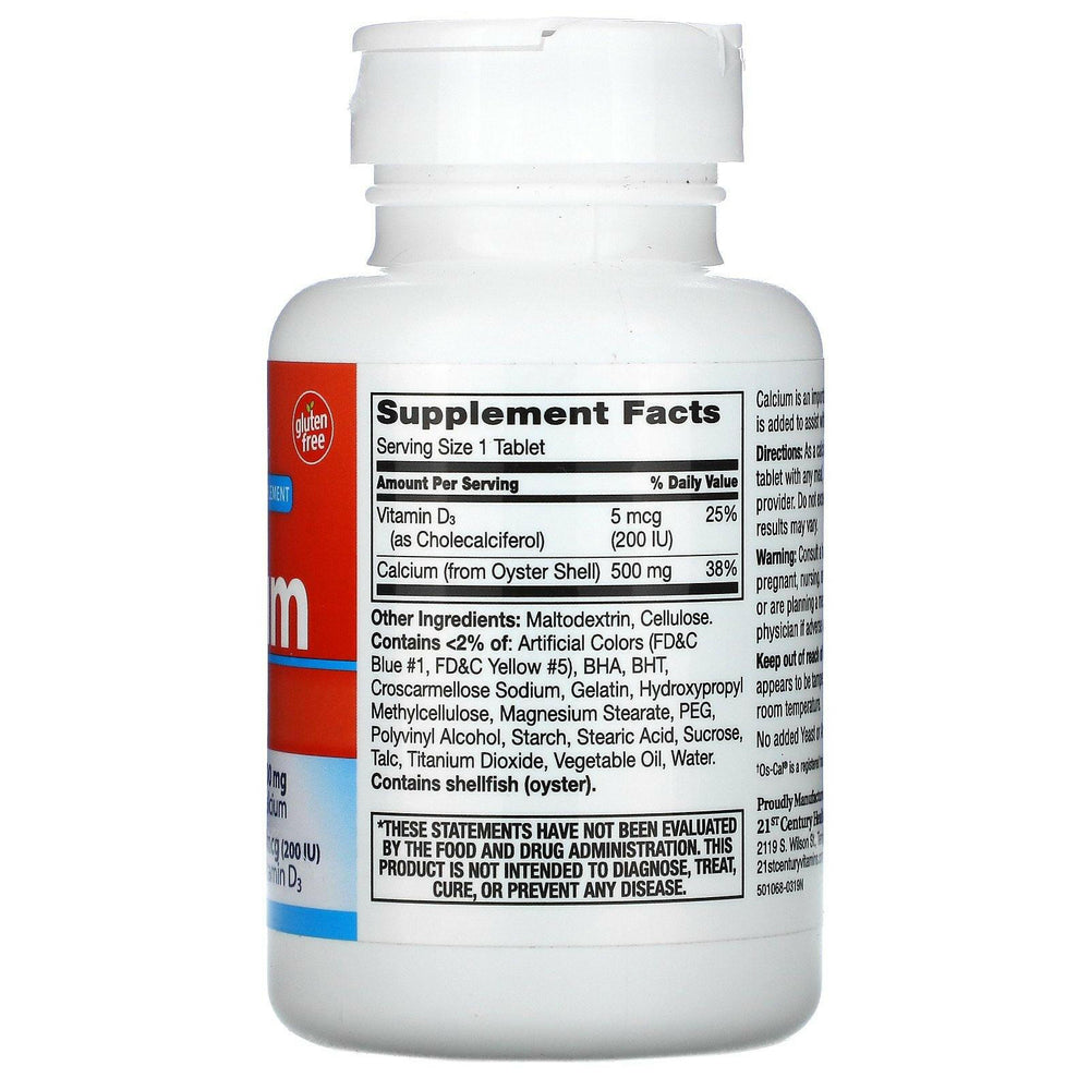 21st Century, Calcium 500 + D3, 90 Tablets - HealthCentralUSA