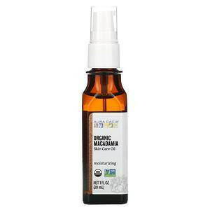 Aura Cacia, Skin Care Oil, Organic Macadamia, 1 fl oz (30 ml) - HealthCentralUSA