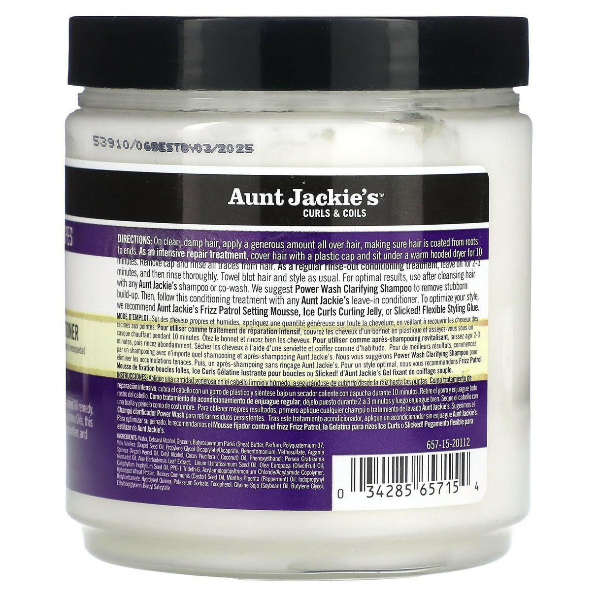 Aunt Jackie's Curls & Coils, Rescued, Thirst Quenching Recovery Conditioner, For Natural Curls, Coils & Waves, 15 oz (426 g) - Supply Center USA