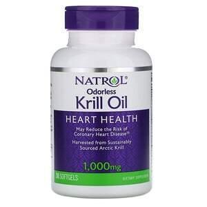 Natrol, Odorless Krill Oil, 1,000 mg, 30 Softgels - Supply Center USA