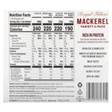 King Oscar, Royal Fillets, Mackerel, Variety 6-Pack, 6 Cans, 4.05 oz (115 g) Each - Supply Center USA