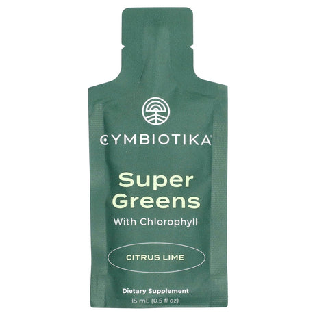 Cymbiotika, Super Greens, With Chlorophyll, Citrus Lime, 30 Pouches, 15 ml Each - Supply Center USA