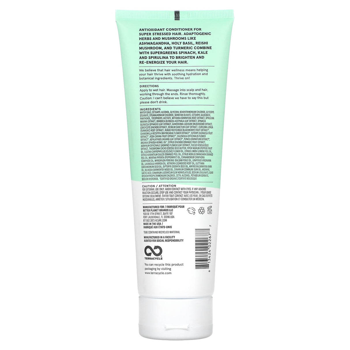 Acure, Juice Cleanse Supergreens & Adaptogens Conditioner, 8 fl oz (236.5 ml)