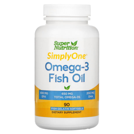 Super Nutrition, Omega-3 Fish Oil, 1,000 mg, 240 Fish Softgels - Supply Center USA