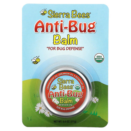 Sierra Bees, Anti-Bug Balm, Cedarwood, Geranium & Rosemary Oil, 0.6 oz (17 g) - Supply Center USA