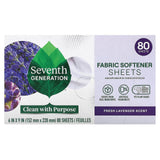 Seventh Generation, Fabric Softener Sheets, Fresh Lavender, 80 Sheets - Supply Center USA