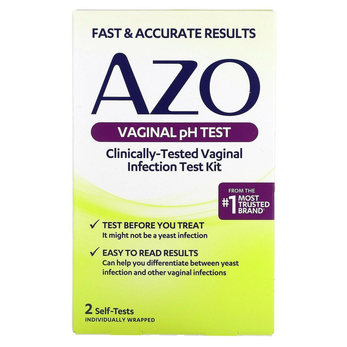 Azo, Vaginal pH Test, 2 Self Tests - Supply Center USA