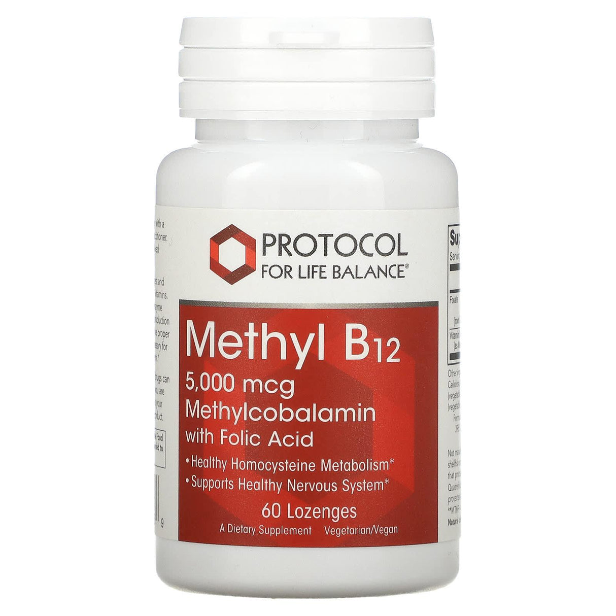 Protocol for Life Balance, Methyl B12, 5,000 mcg, 60 Lozenges - Supply Center USA