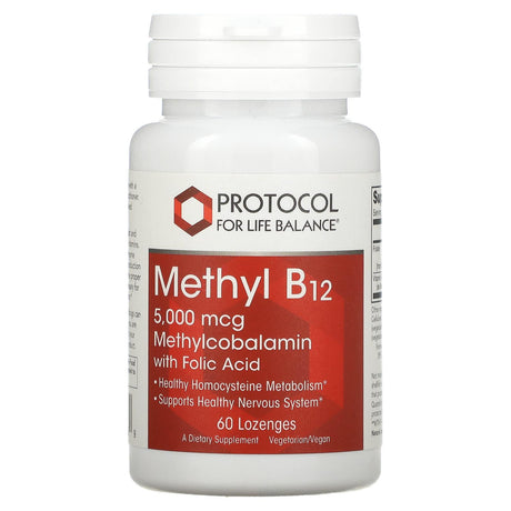 Protocol for Life Balance, Methyl B12, 5,000 mcg, 60 Lozenges - Supply Center USA