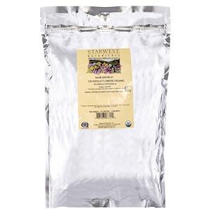 Starwest Botanicals, Calendula Flowers Whole, Organic , 1 lb (453.6 g) - HealthCentralUSA