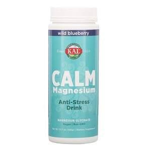 KAL, Calm Magnesium, Anti-Stress Drink, Wild Blueberry, 12.7 oz (360 g) - Supply Center USA