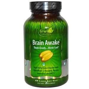 Irwin Naturals, Brain Awake, 60 Liquid Soft-Gels - Supply Center USA