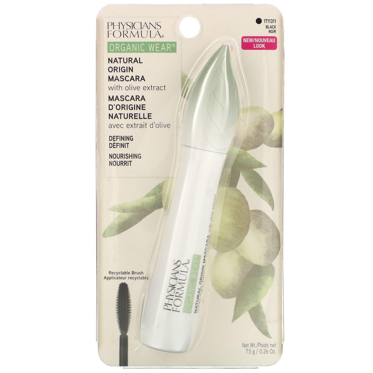 Physicians Formula, Organic Wear, Natural Origin Mascara, Black, 0.26 oz (7.5 g) - Supply Center USA