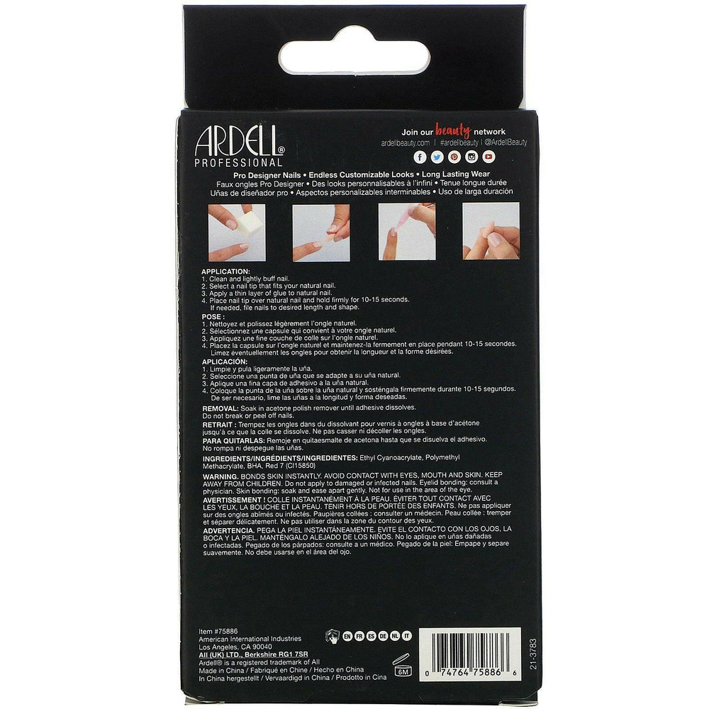 Ardell, Nail Addict Premium, Black Stud & Pink Ombre, 0.07 oz (2 g) - HealthCentralUSA