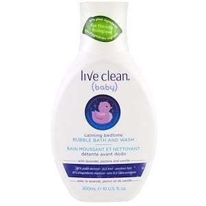 Live Clean, Baby, Calming Bedtime, Bubble Bath & Wash, 10 fl oz (300 ml) - Supply Center USA