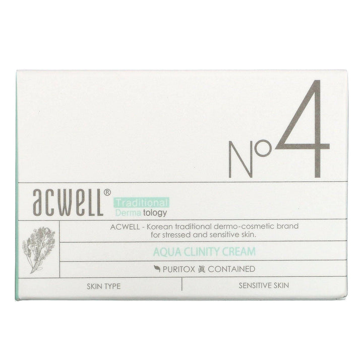 Acwell, No. 4, Aqua Clinity Cream, 1.7 fl oz (50 ml) - HealthCentralUSA