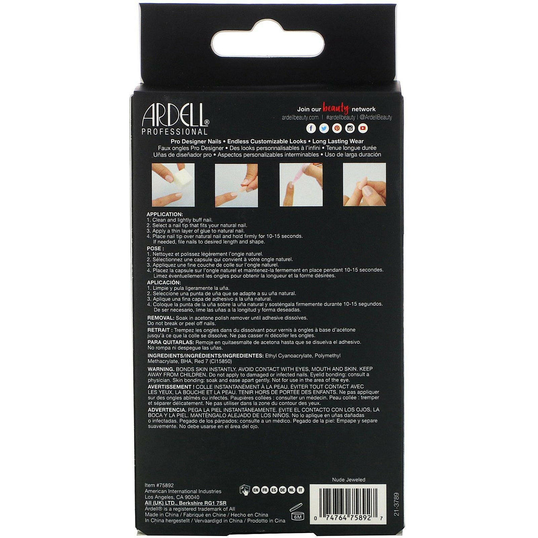 Ardell, Nail Addict Premium, Nude Jeweled, 0.07 oz (2 g) - HealthCentralUSA