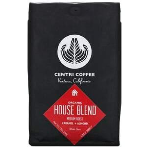 Cafe Altura, Organic Centri Coffee, House Blend, Medium Roast, Whole Bean, Caramel + Almond, 12 oz (340 g) - HealthCentralUSA