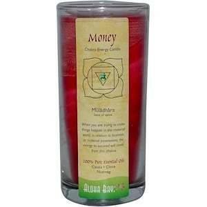 Aloha Bay, Chakra Energy Candle, Money, Cassia • Clove • Nutmeg, 11 oz - Supply Center USA