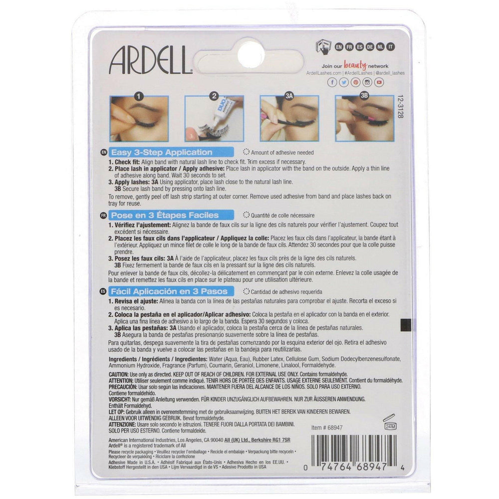 Ardell, Deluxe Pack, Wispies Lashes with Applicator and Eyelash Adhesive, 1 Set - HealthCentralUSA