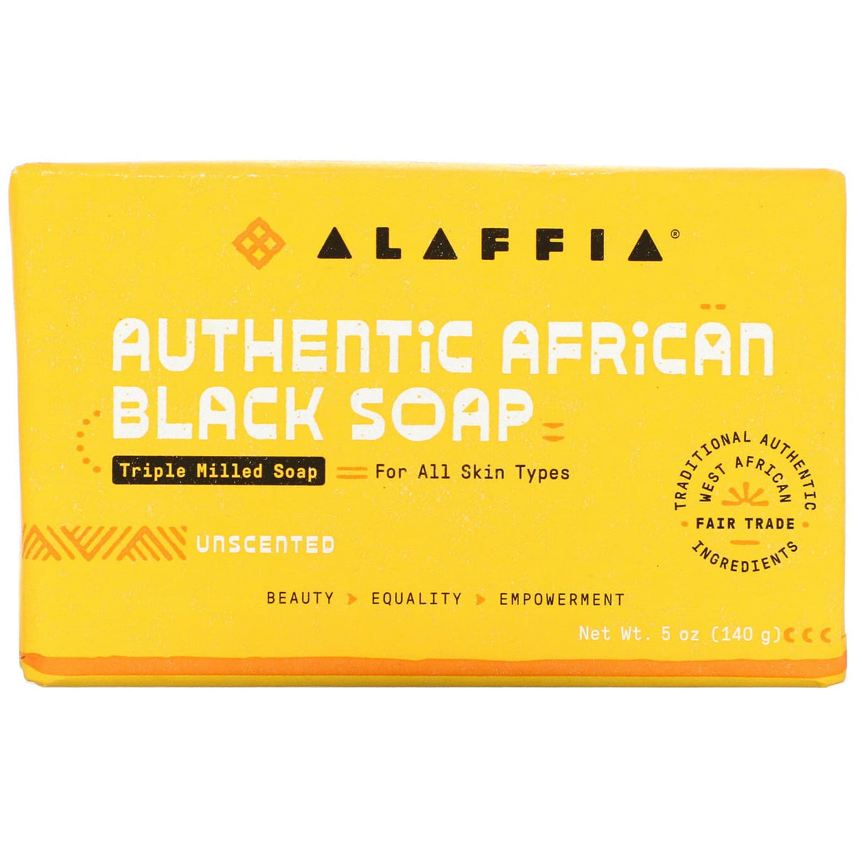 Alaffia, Authentic African Black Soap, Triple Milled Soap, Charcoal Reishi, 5 oz ( 140 g )