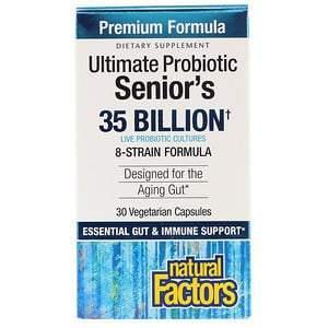 Natural Factors, Ultimate Probiotic, Senior's, 35 Billion CFU, 30 Vegetarian Capsules - Supply Center USA