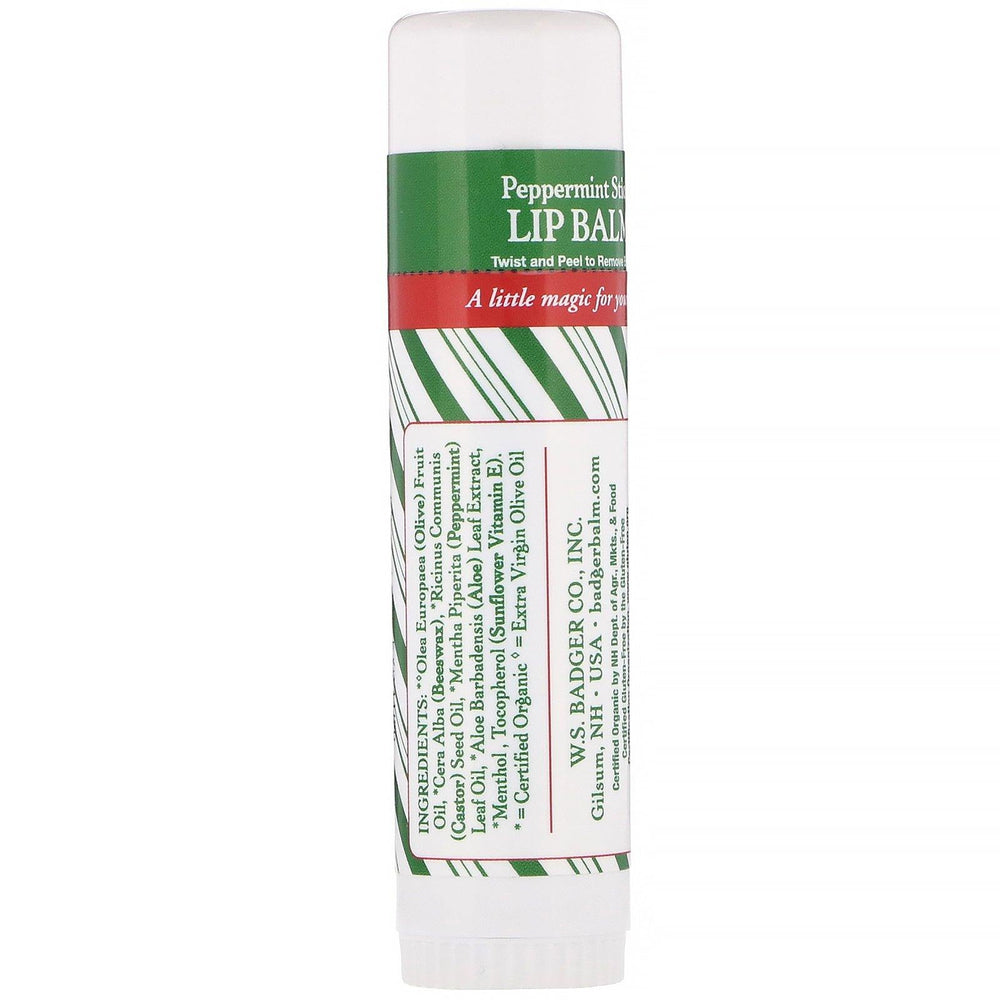 Badger Company, Lip Balm, Peppermint Stick, .60 oz (17 g) - HealthCentralUSA