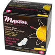 Maxim Hygiene Products, Ultra Thin Winged Pads, Natural Silver MaxION Technology, Regular, 10 Pads - Supply Center USA