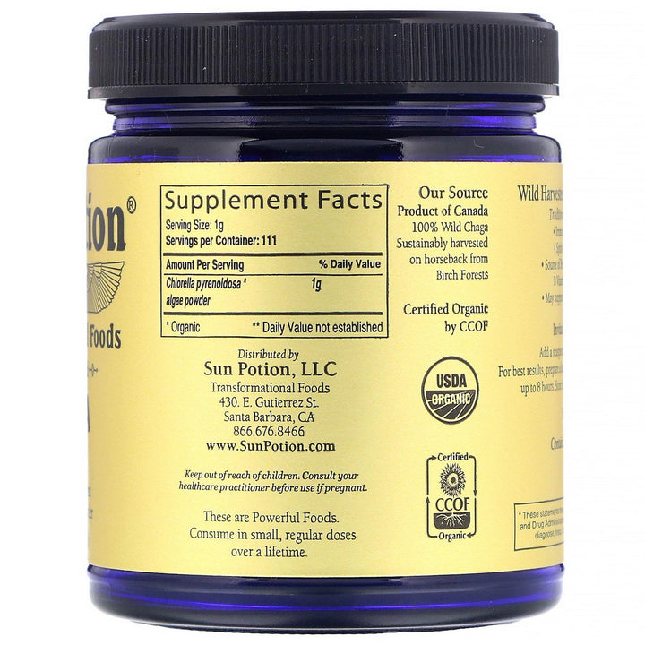 Sun Potion, Chaga Raw Mushroom Powder, Wild Harvested, 2.5 oz (70 g) - HealthCentralUSA