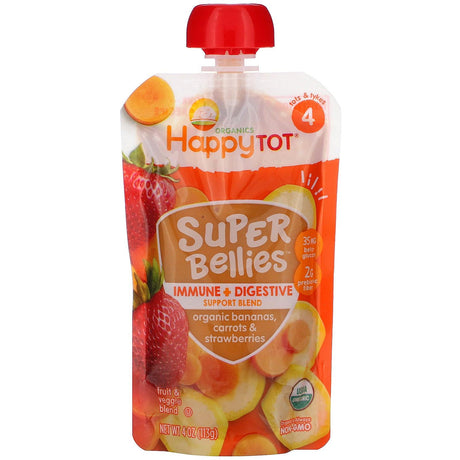 Happy Family Organics, Happy Tot, Super Bellies, Stage 4, Organic Pears, Beets & Blackberries, 4 oz (113 g) - Supply Center USA