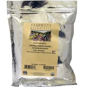 Starwest Botanicals, Organic Cinnamon Powder, 1 lb (453.6 g) - HealthCentralUSA