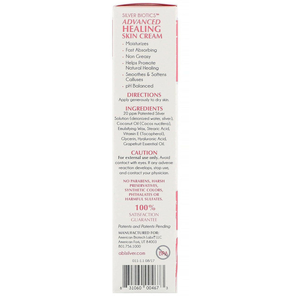 American Biotech Labs, Advanced Healing Skin Cream, Natural Grapefruit Scent, 1.2 oz (34 g) - HealthCentralUSA