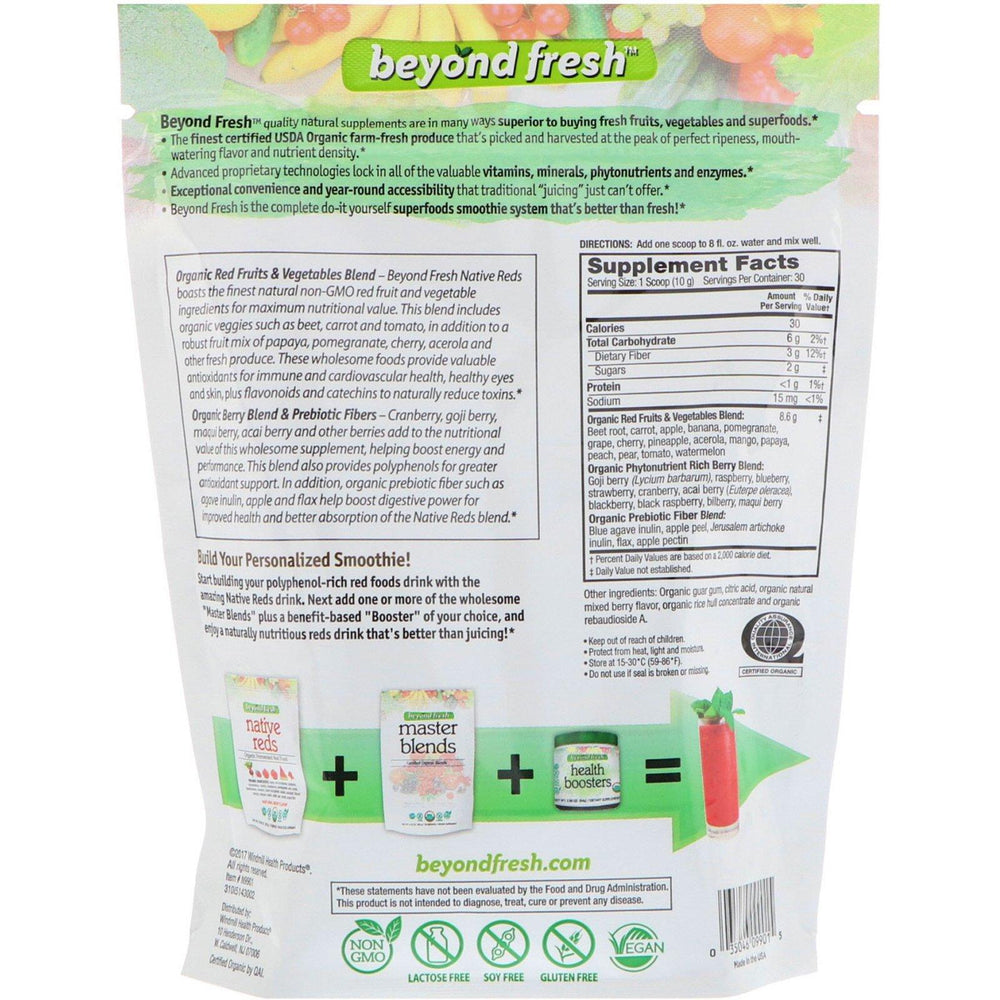 Beyond Fresh, Native Reds, Organic Red Superfood, Natural Berry Flavor, 10.58 oz (300 g) - HealthCentralUSA