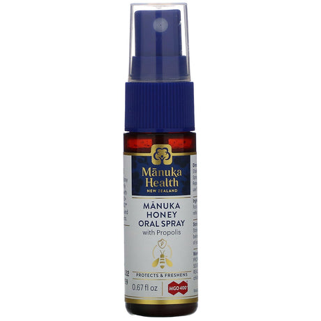 Manuka Health, Manuka Honey Oral Spray with Propolis, 0.67 fl oz - Supply Center USA