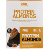 Optimum Nutrition, Protein Almonds, Dark Chocolate Peanut Butter, 12 Packets, 1.5 oz (43 g) Each - Supply Center USA