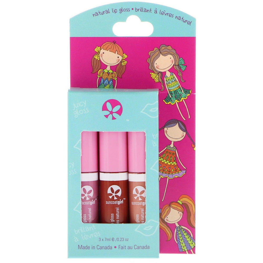 SuncoatGirl, All Natural Lip Gloss, 3 Piece Set, 0.23 oz (7 ml) Each - HealthCentralUSA