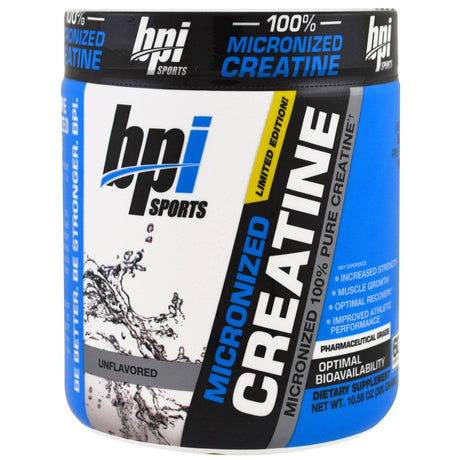 BPI Sports, Micronized Creatine, Limited Edition, Unflavored, 10.58 oz (300 g) - Supply Center USA