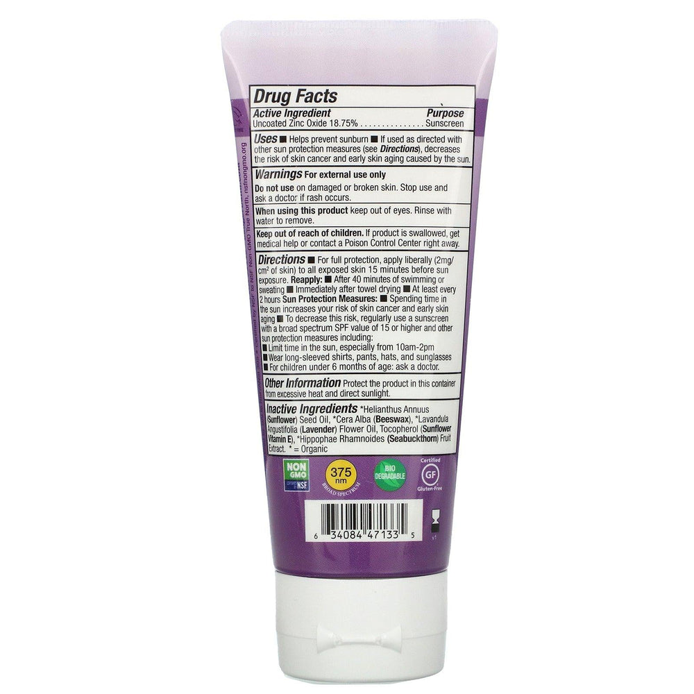 Badger Company, Natural Mineral Sunscreen Cream, SPF 30, Lavender, 2.9 fl oz (87 ml) - HealthCentralUSA