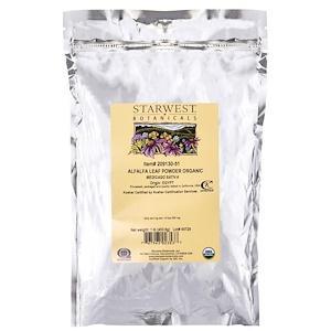 Starwest Botanicals, Alfalfa Leaf Powder, Organic, 1 lb (453.6 g) - HealthCentralUSA