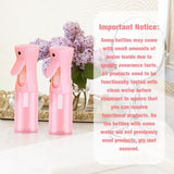 Empty Spray Bottles, Spray Water Bottle Fine Mist Refillable, Continuous Spray Bottle for Hair, Skin Care, Showering Pets, Plants, Travel, Cleaning and Ironing 6.8 Ounce (Pink)