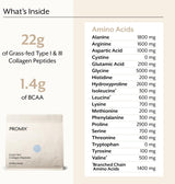 Promix Collagen Peptides, Unflavored, 2.5Lb Bulk - Hydrolyzed Collagen Protein Promotes Healthy Skin, Bones, Joints & Recovery Support - Add to Shakes, Smoothies, Beverages & Baking Recipes.