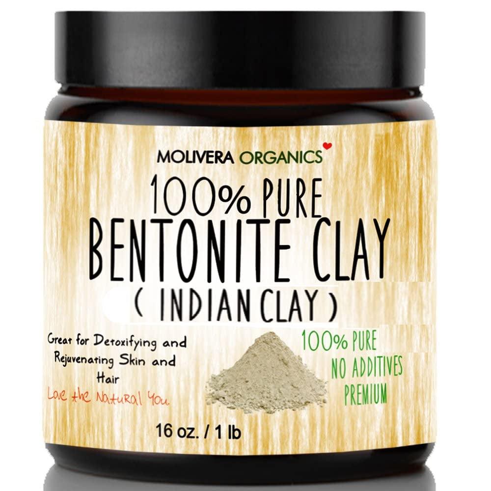 Premium 1 Lb Bentonite Clay Pure, Natural Detoxifying Clay for Face Masks, Hair Care & More - Best Healing Clay - USA Made - Supply Center USA