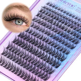 Pawotence Lash Clusters Wispy Cluster Eyelash Extensions 144Pcs Individual Lashes 10-18Mm Lash Extension DIY False Eyelashes Soft Comfortable Eyelash Clusters with Thin Band