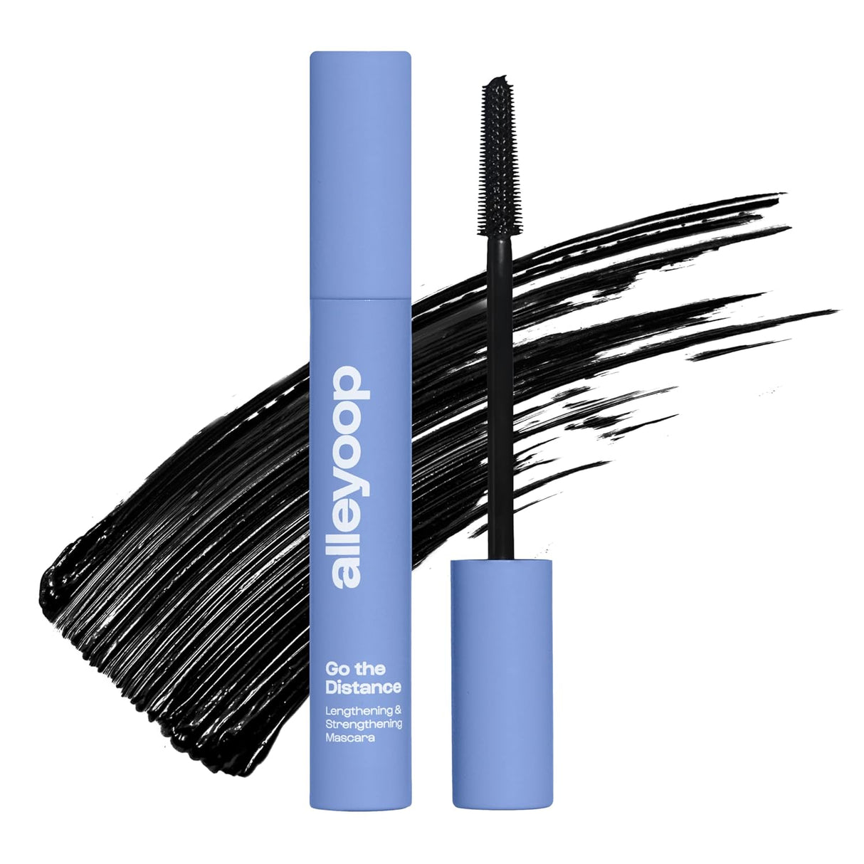 Alleyoop Tubing Mascara Black, Go the Distance - Long-Lasting & Smudge-Proof Mascara with Biotin Supports Lash Repair & Growth - Lengthens & Strengthens Lashes - Vegan & Cruelty-Free (Full, 8Ml)