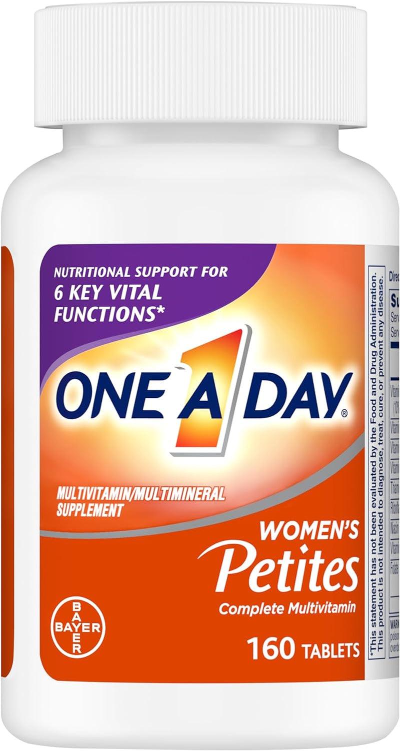 One a Day Women’S Petites Multivitamin,Supplement with Vitamin A, C, D, E and Zinc for Immune Health Support, B Vitamins, Biotin, Folate (As Folic Acid) & More,Tablet, 160 Count - Supply Center USA