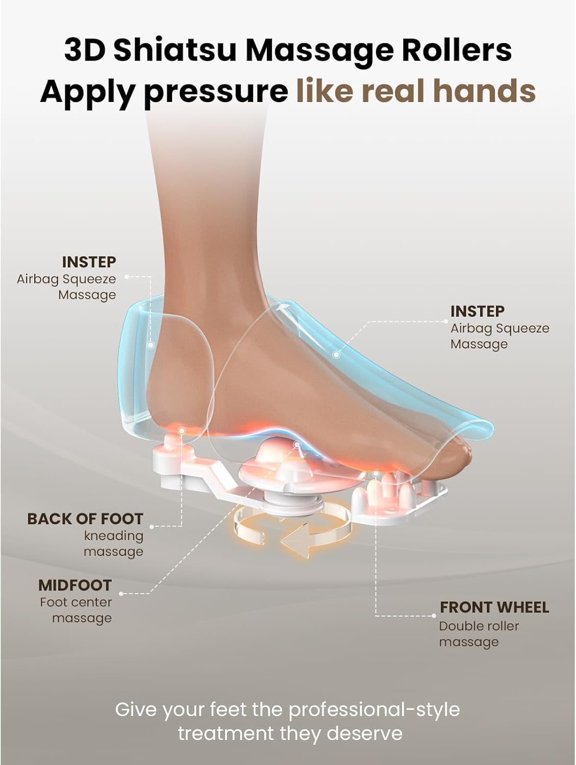 BOB and BRAD Foot Massager with Heat and Remote, Christmas Gifts for Women Men, FSA HSA Eligible, Shiatsu Deep Kneading Electric Feet Massager Machine for Plantar Fasciitis, Men Size 12